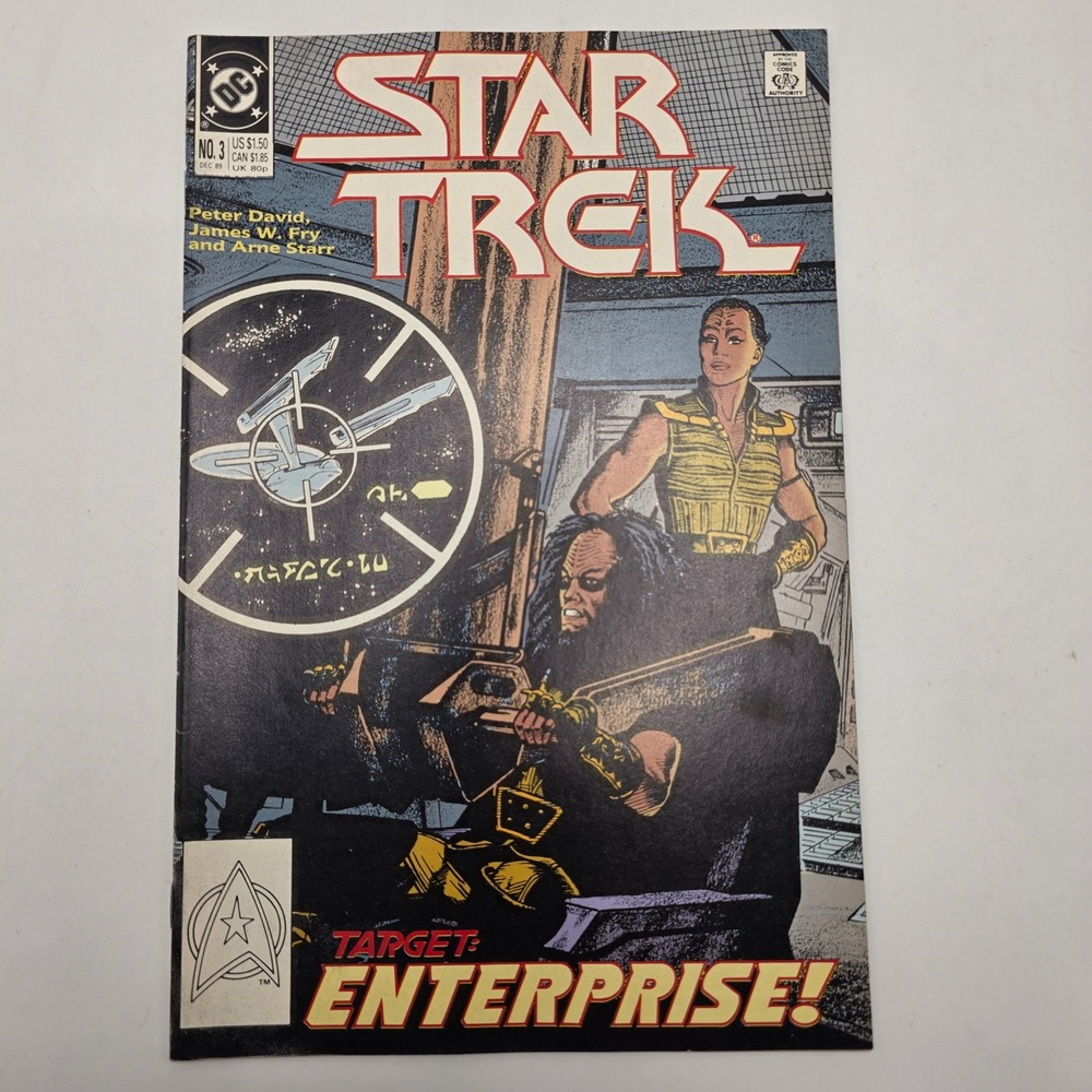 DC Comics Star Trek Comic No 3 Dec 1989 Target Enterprise Sci-Fi Vintage Copper